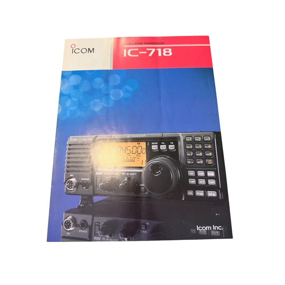 ICOM IC-718 HF All Band Transceiver Original Product Brochure Specifications